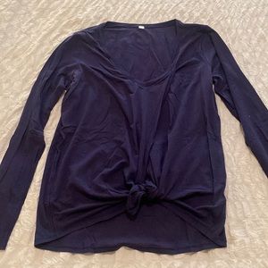Lululemon Front Tie Long Sleeve Top - Size 8